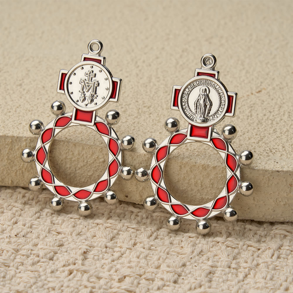 Vibrant Enamel Our Lady Finger Rosary with Round Prayer Bead Accents: A Daily Symbol of Comfort and Hope
