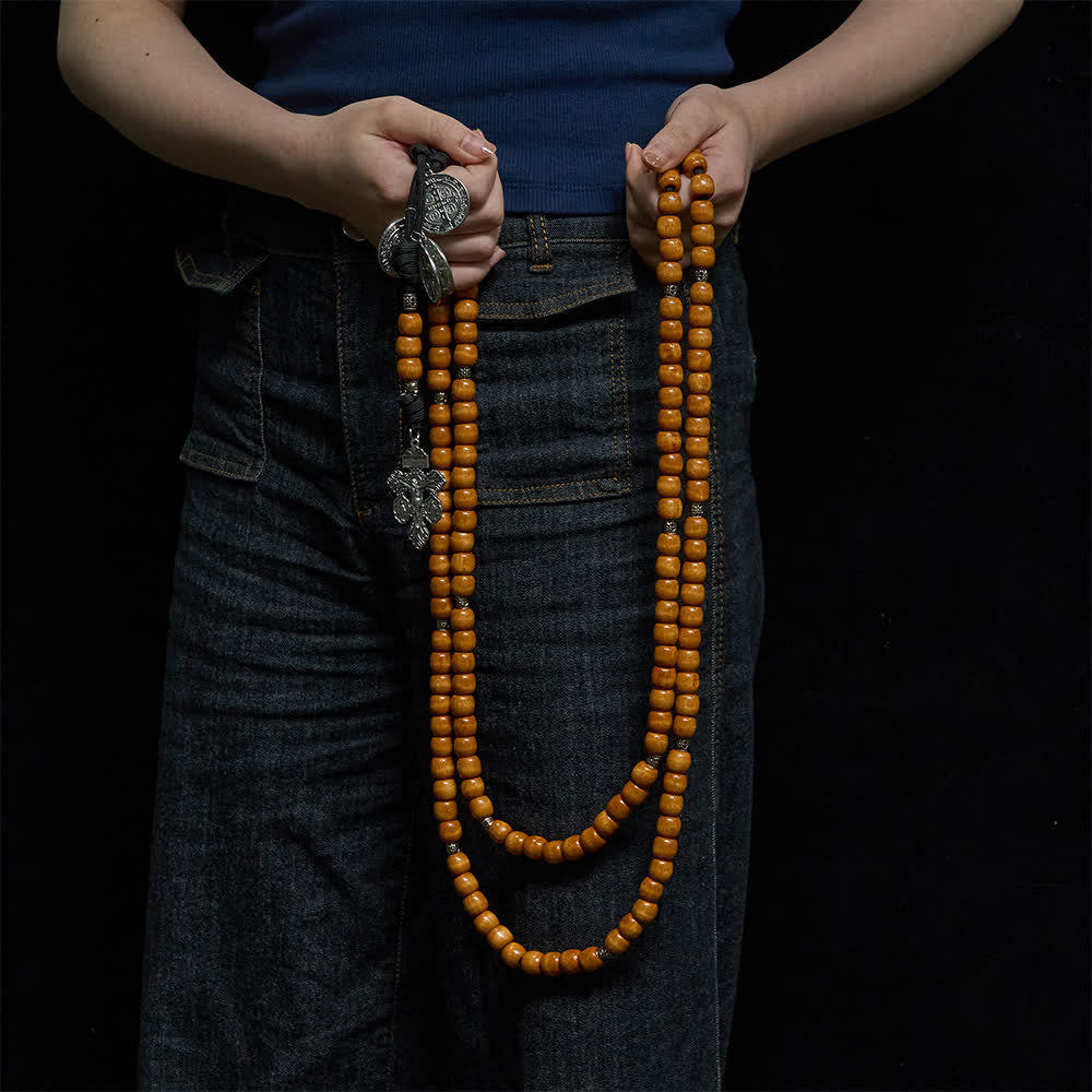 Traditional Rustic Wood 5/15/20 Decade Prayer Rosary with St. Benedict Medal & Crucifix