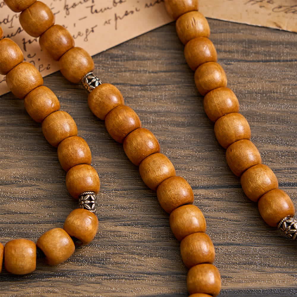 Traditional Rustic Wood 5/15/20 Decade Prayer Rosary with St. Benedict Medal & Crucifix
