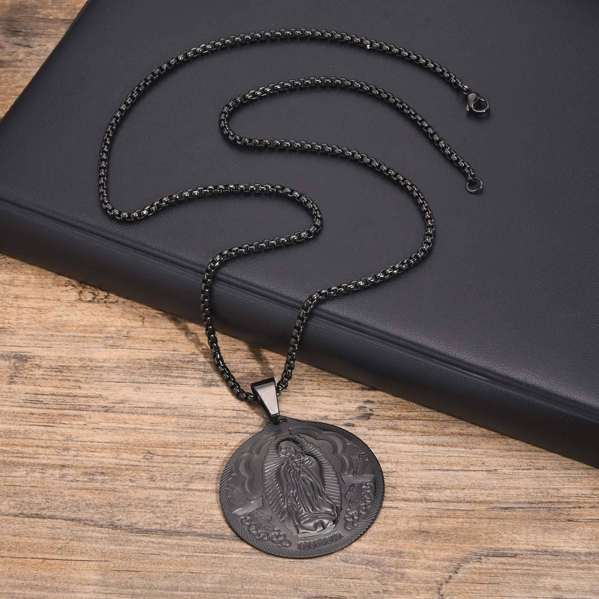 Our Lady of Guadalupe Pendant Necklace in Three Finishes: A Symbol of Marian Grace