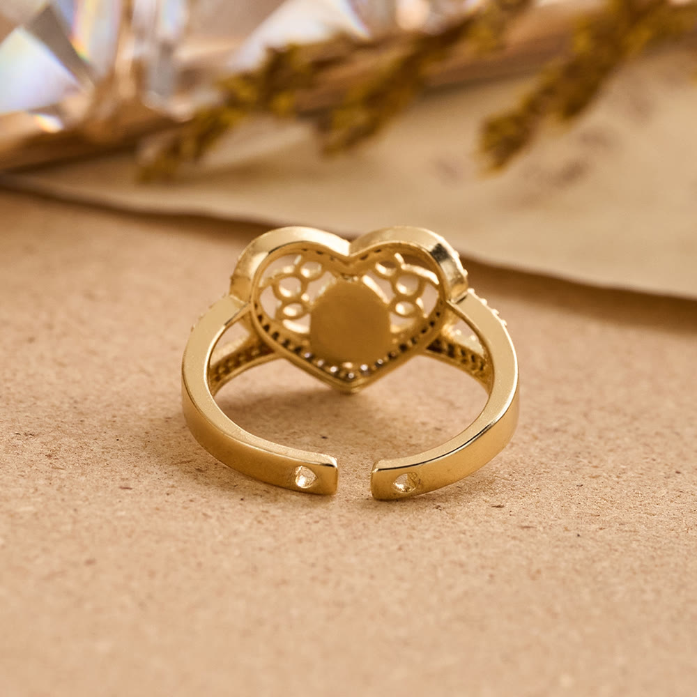 Heart-Shaped Our Lady of Guadalupe Zircon Ring: A Symbol of Divine Love