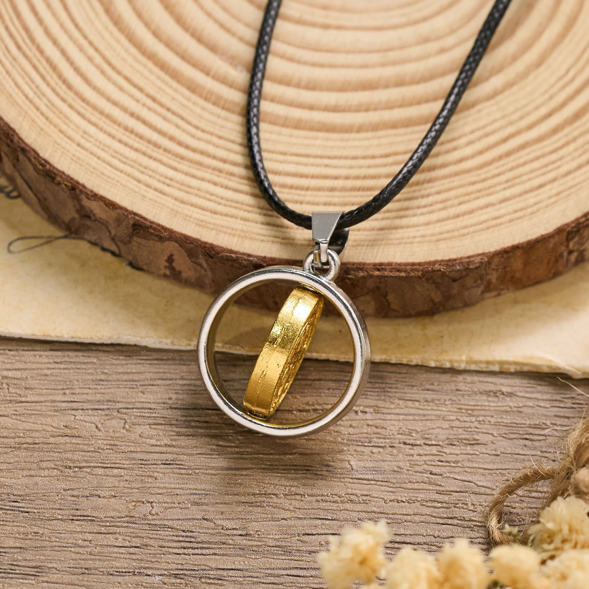 Rotatable St. Benedict Medal Two-Tone Pendant Necklace: A Symbol of Divine Protection