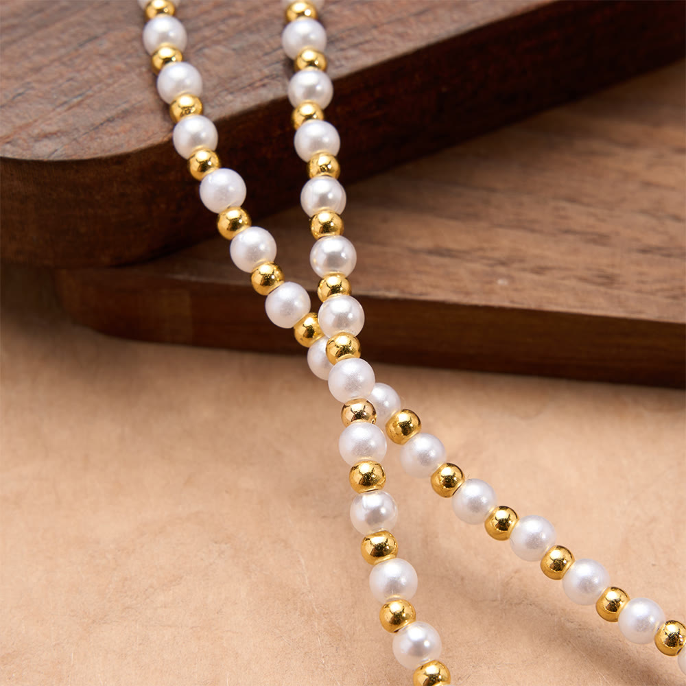Two-Style Beaded Cross Necklace with Full-Pavé Zircon Crown Cross Pendant: A Symbol of Royal Divine Grace