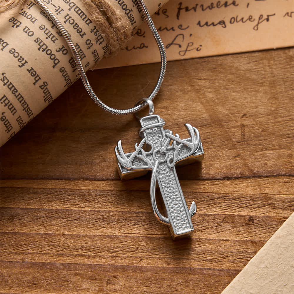 Hunting & Fishing Cross Pendant Necklace: Outdoor Faith & Spiritual Devotion