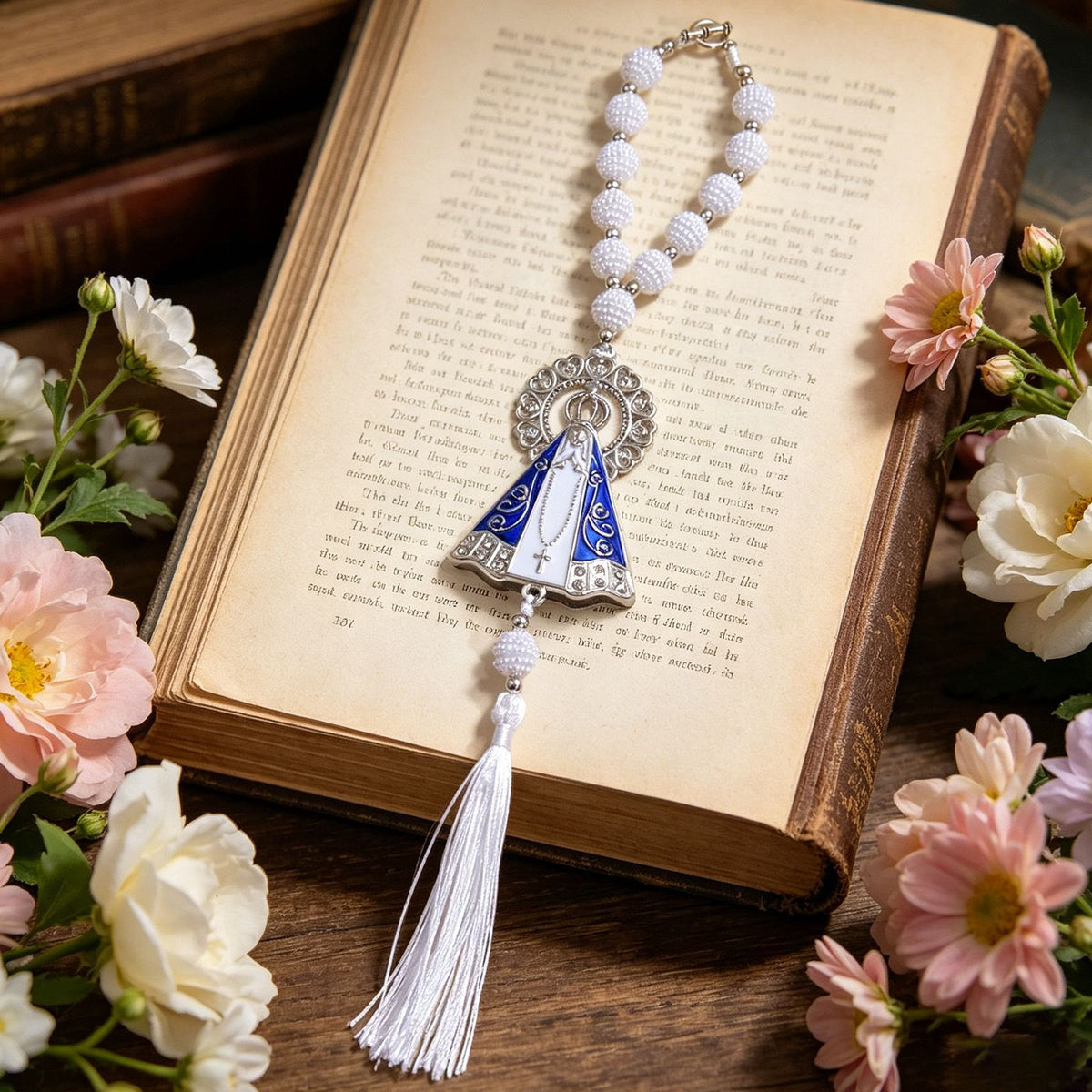 Beaded Our Lady of Aparecida Tassel Car Hanging: A Symbol of Gentle Heavenly Protection & Journey Blessings