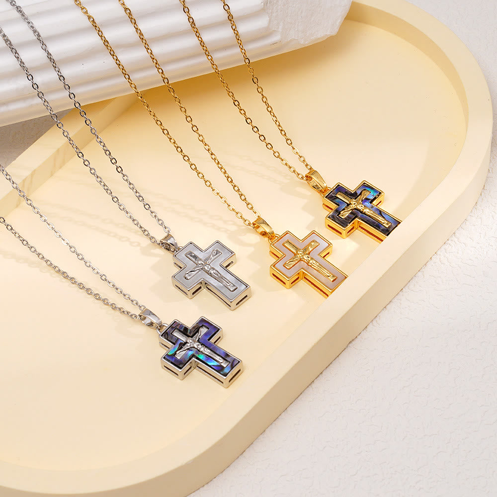 Layered Crucifix Cross Pendant Necklace: A Symbol of Redemption and Everlasting Grace