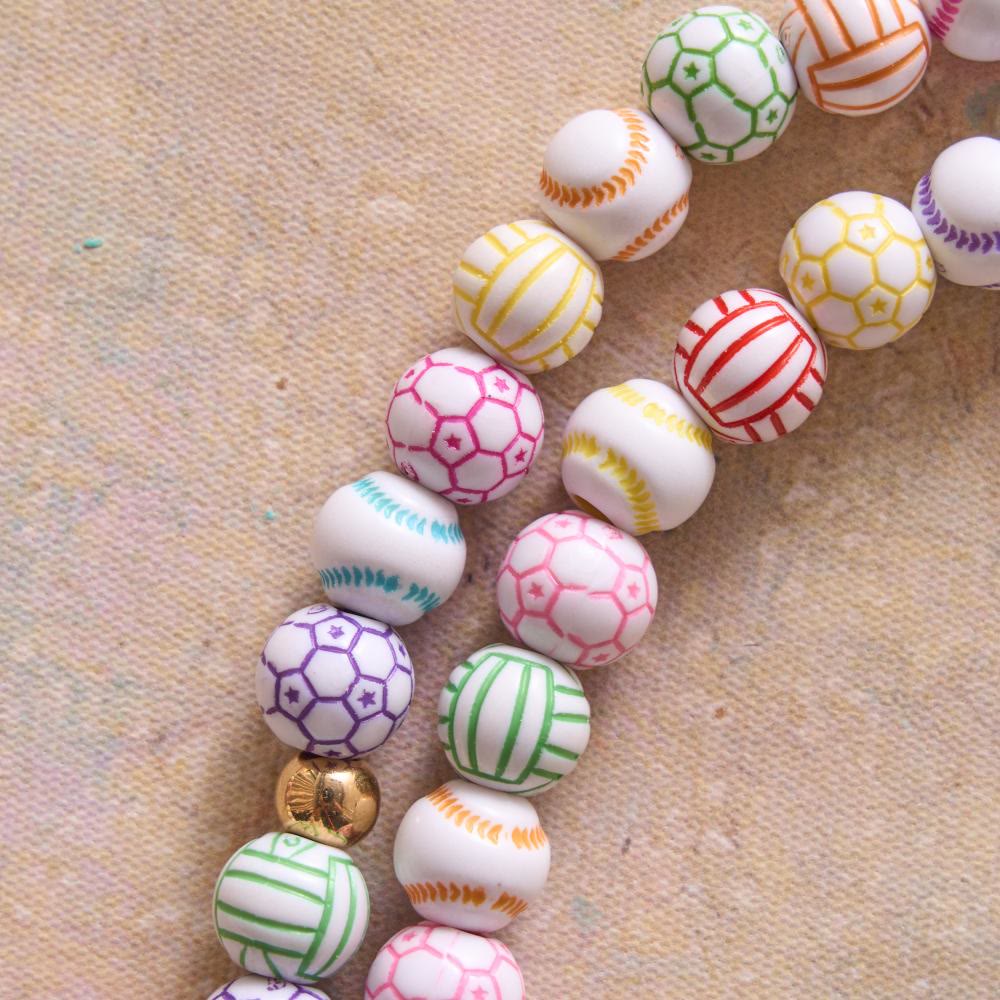 Sport Ball Themed Matte Bead with IHS Monstrance & Holy Grail Prayer Rosary