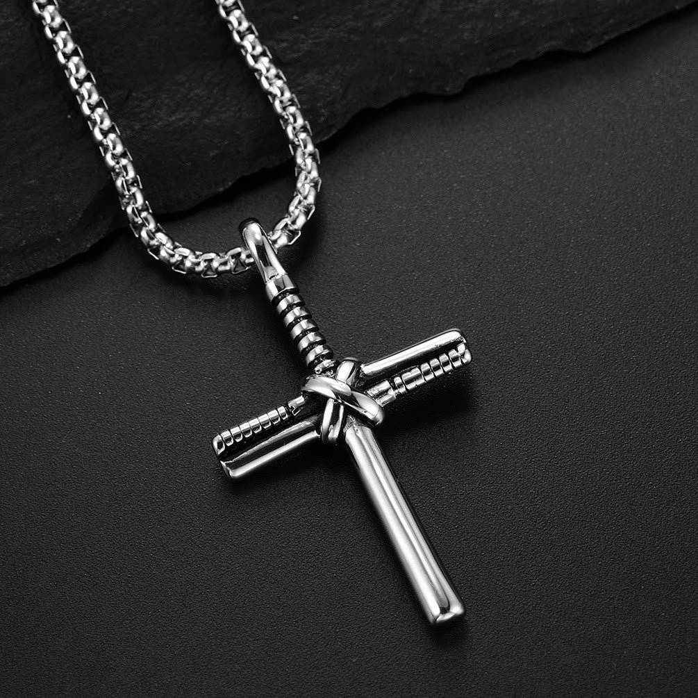 Minimal Wrapped Cross Pendant Necklace: Timeless Emblem of Gentle Heavenly Peace