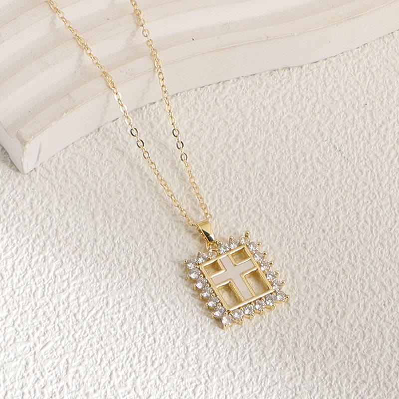 Minimal Multi-Style Cross Pendant Necklace: Timeless Emblem of Quiet Daily Prayer Blessing