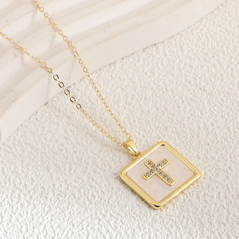 Minimal Multi-Style Cross Pendant Necklace: Timeless Emblem of Quiet Daily Prayer Blessing
