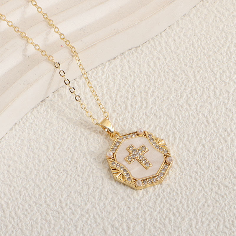Minimal Multi-Style Cross Pendant Necklace: Timeless Emblem of Quiet Daily Prayer Blessing
