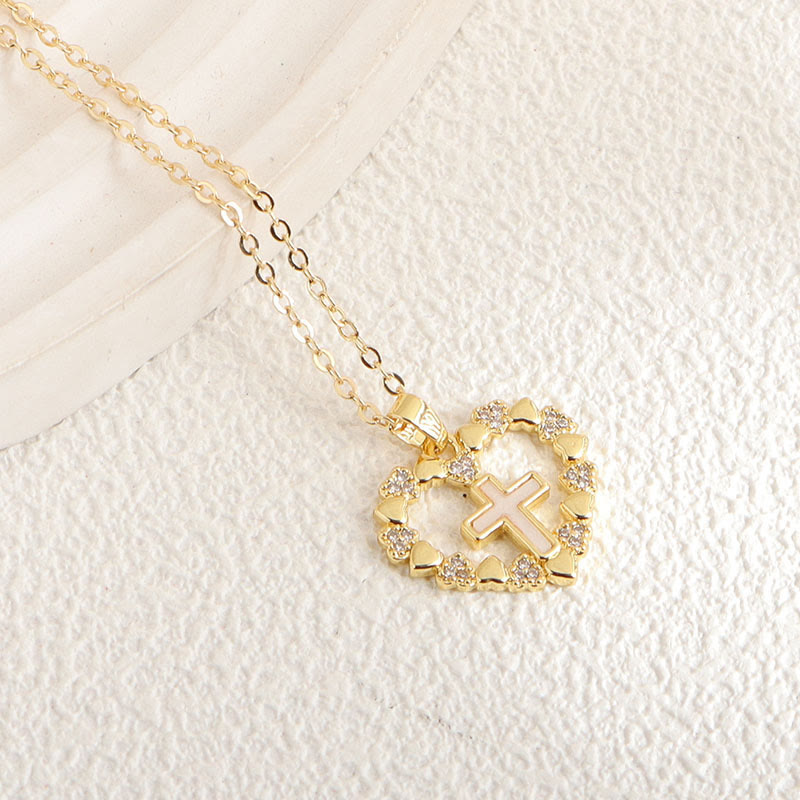 Minimal Multi-Style Cross Pendant Necklace: Timeless Emblem of Quiet Daily Prayer Blessing