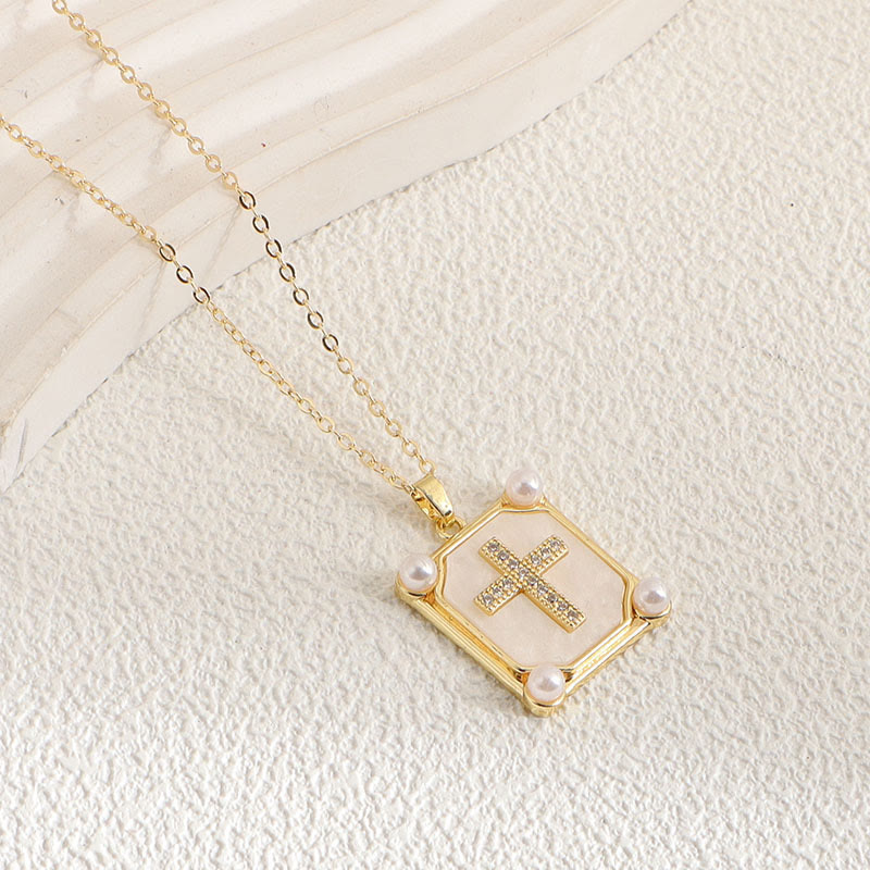 Minimal Multi-Style Cross Pendant Necklace: Timeless Emblem of Quiet Daily Prayer Blessing