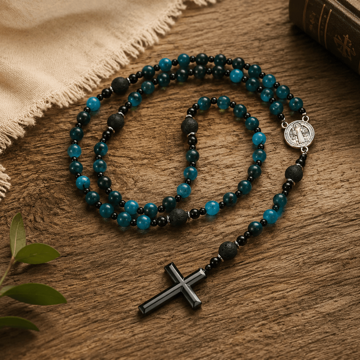 Blue Tiger's Eye Rosary: Timeless Emblem of Gentle Heavenly Guardianship
