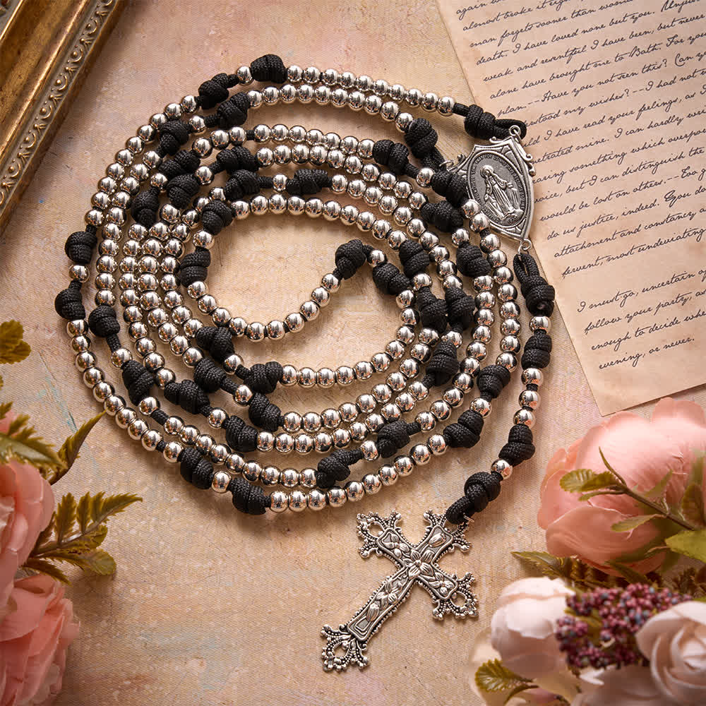 Rugged Plastic Beads Paracord 15-Decade Rosary: Carry Our Lady's Grace Wherever You Go