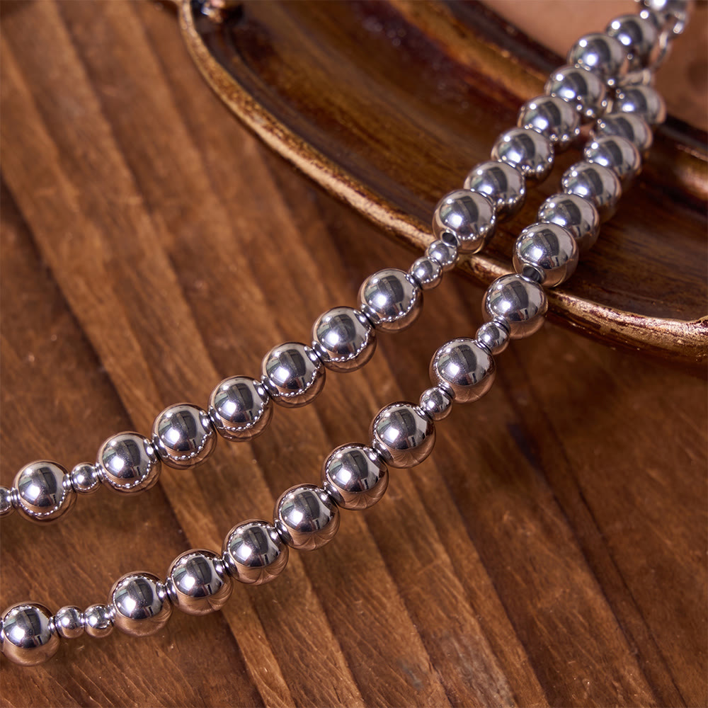 Versatile Layerable Bead Rosary Bracelet: Emblem of Warm Celestial Blessing