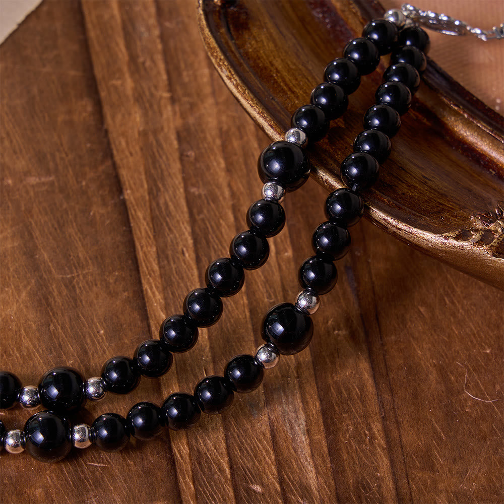 Versatile Layerable Bead Rosary Bracelet: Emblem of Warm Celestial Blessing