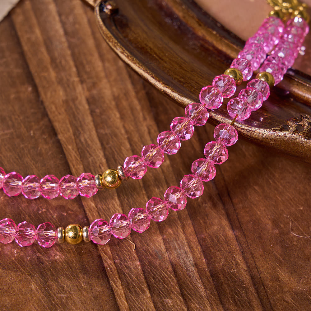 Versatile Layerable Bead Rosary Bracelet: Emblem of Warm Celestial Blessing