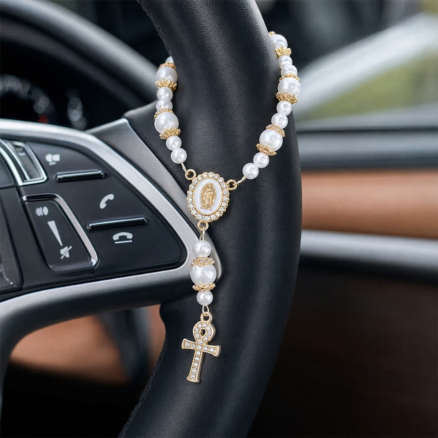 Dual-Style Devotional Rosary With Marian Medal & Cross Charms: Token of Gentle Divine Mercy