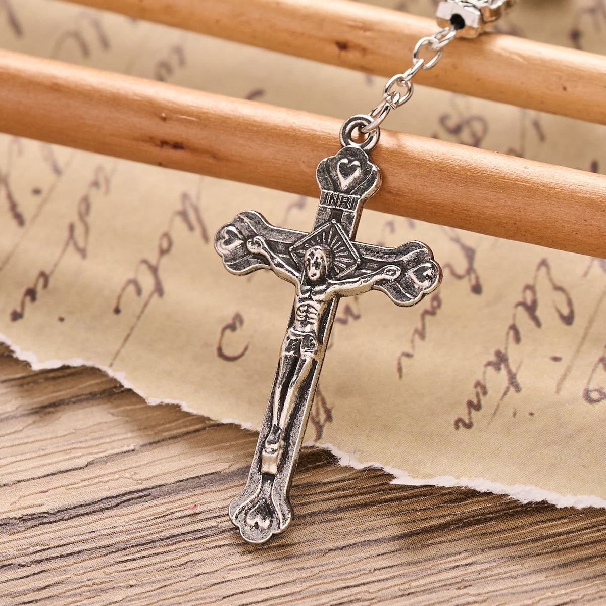 Multicolor Bead Guadalupe Rosary with Engraved Storage Case: Token of Tender Heavenly Comfort