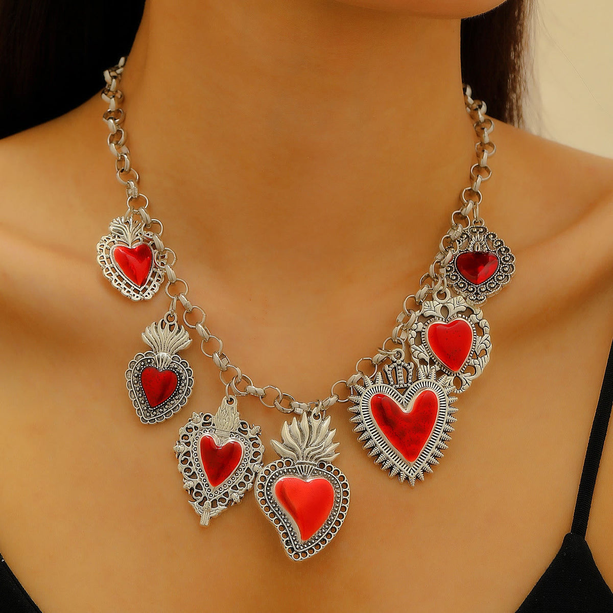 Layerable Sacred Heart Drop Earring Collection: Whisper of Heavenly Warm Grace