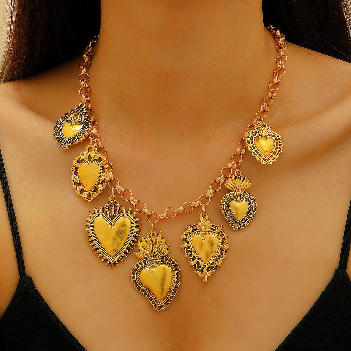 Layerable Sacred Heart Drop Earring Collection: Whisper of Heavenly Warm Grace