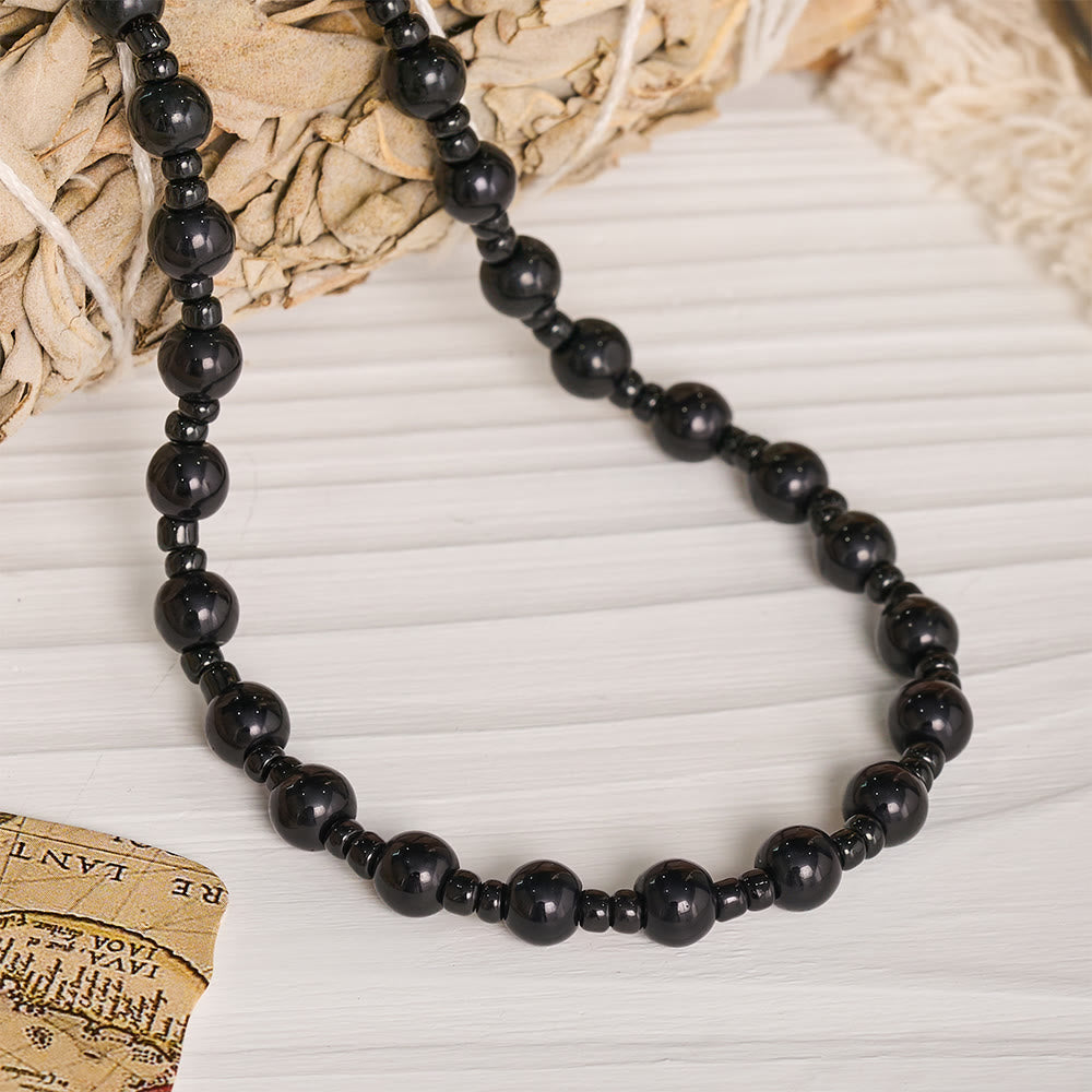 Relief‑Molded Holy Portrait Beaded Necklace: Token of Serene Divine Solace for Daily Devotion
