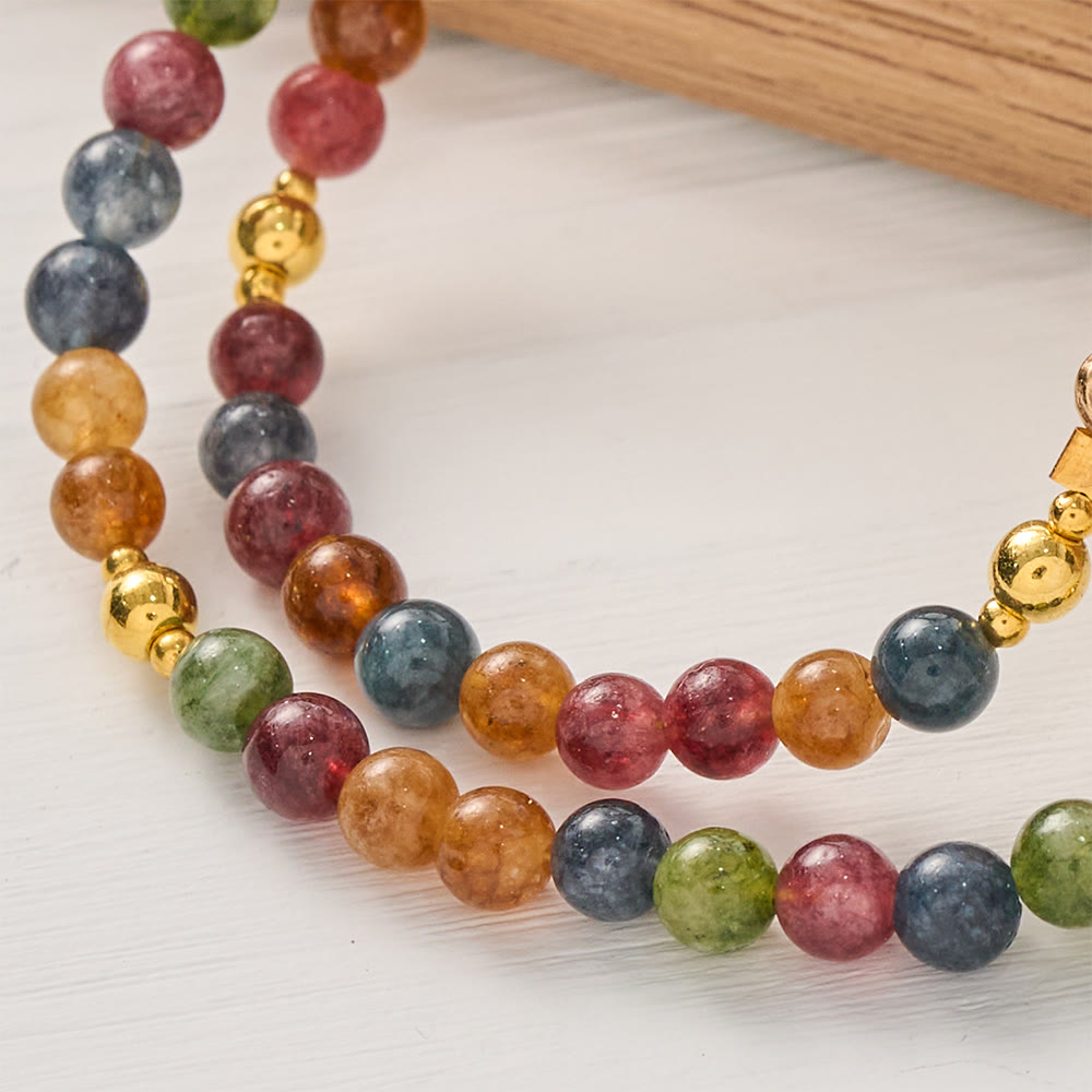 Magnetic Strawberry Agate Rosary Bracelet: Emblem of Divine Grace & Purity