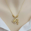 Guadalupe Virgin&crystal cross