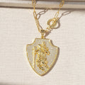 Full Pave Shield St. Christopher Pendant
