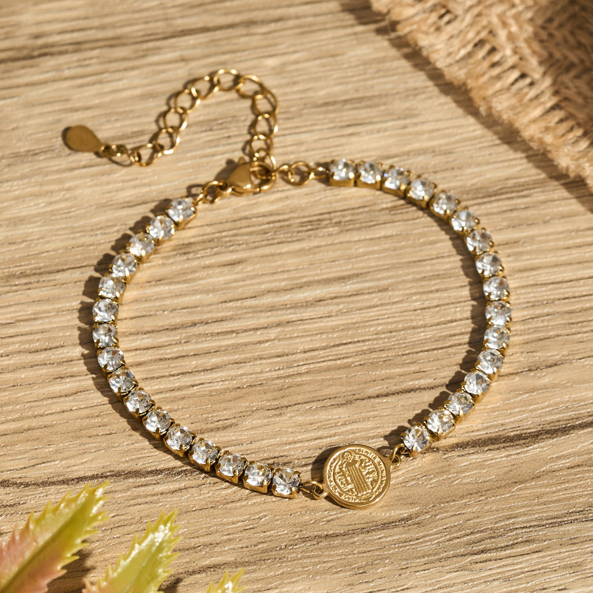 Polished St. Benedict Crystal Bracelet: Token of Abiding Celestial Guidance