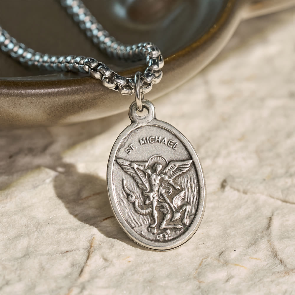 Oval Double Sided Sacred Image Medal Necklace: Bearer of Soft Sacred Serenity