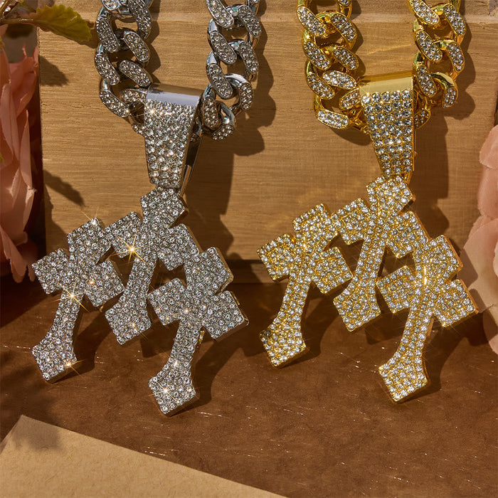 Bold Bling Triple Cross Cuban Chain: Sign of Radiant Celestial Shelter