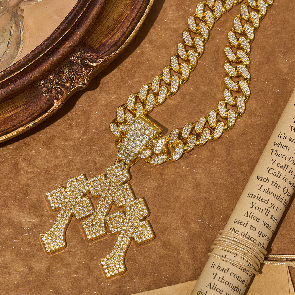 Bold Bling Triple Cross Cuban Chain: Sign of Radiant Celestial Shelter