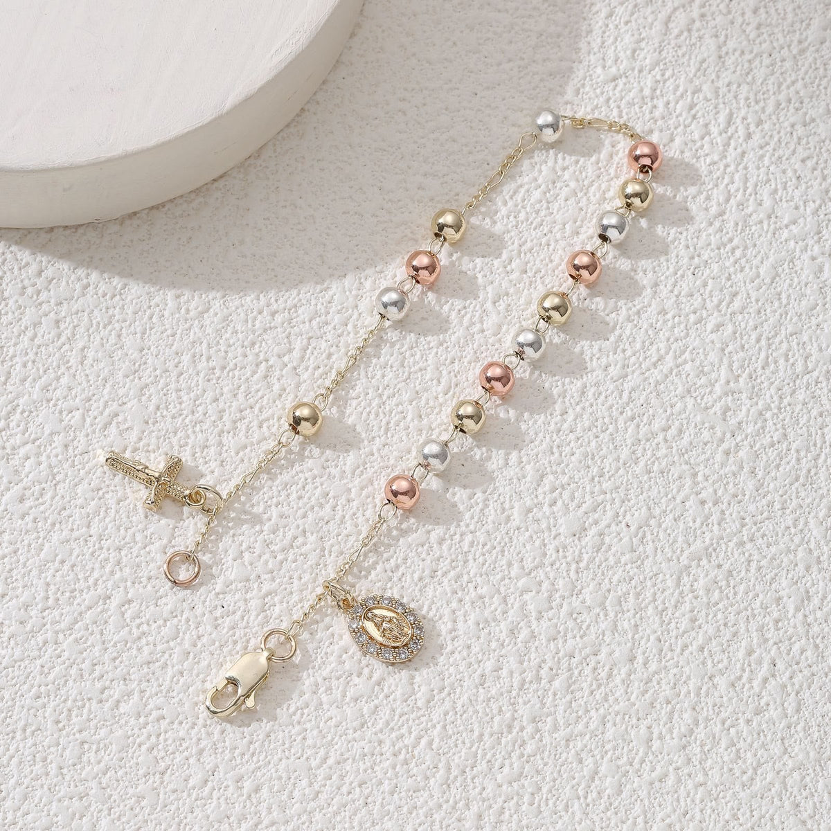 rucifix Bracelet with Our Lady & St. Benedict Medal: Emblem of Divine Solace