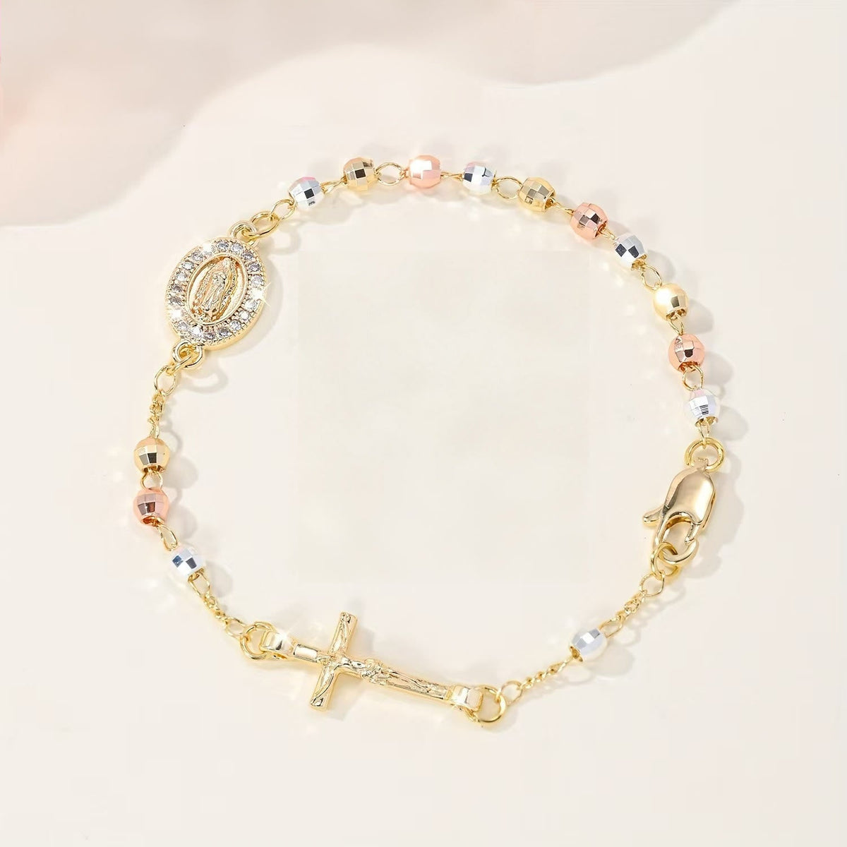 rucifix Bracelet with Our Lady & St. Benedict Medal: Emblem of Divine Solace
