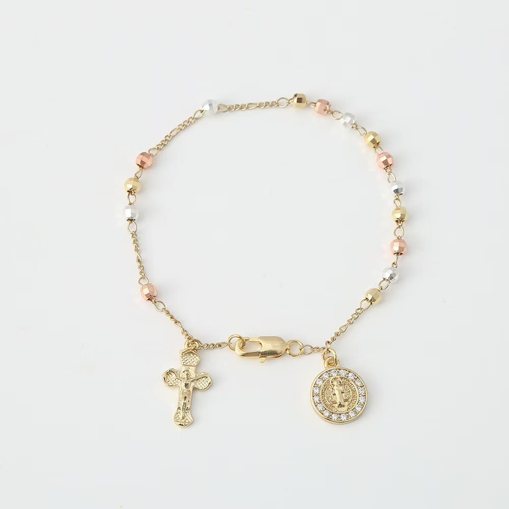 rucifix Bracelet with Our Lady & St. Benedict Medal: Emblem of Divine Solace
