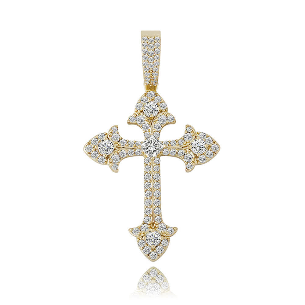 Sparkling Pavé‑Set Cross Pendant Necklace: Token Of Noble Divine Shelter
