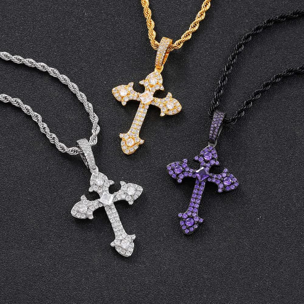 Sparkling Pavé‑Set Cross Pendant Necklace: Token Of Noble Divine Shelter