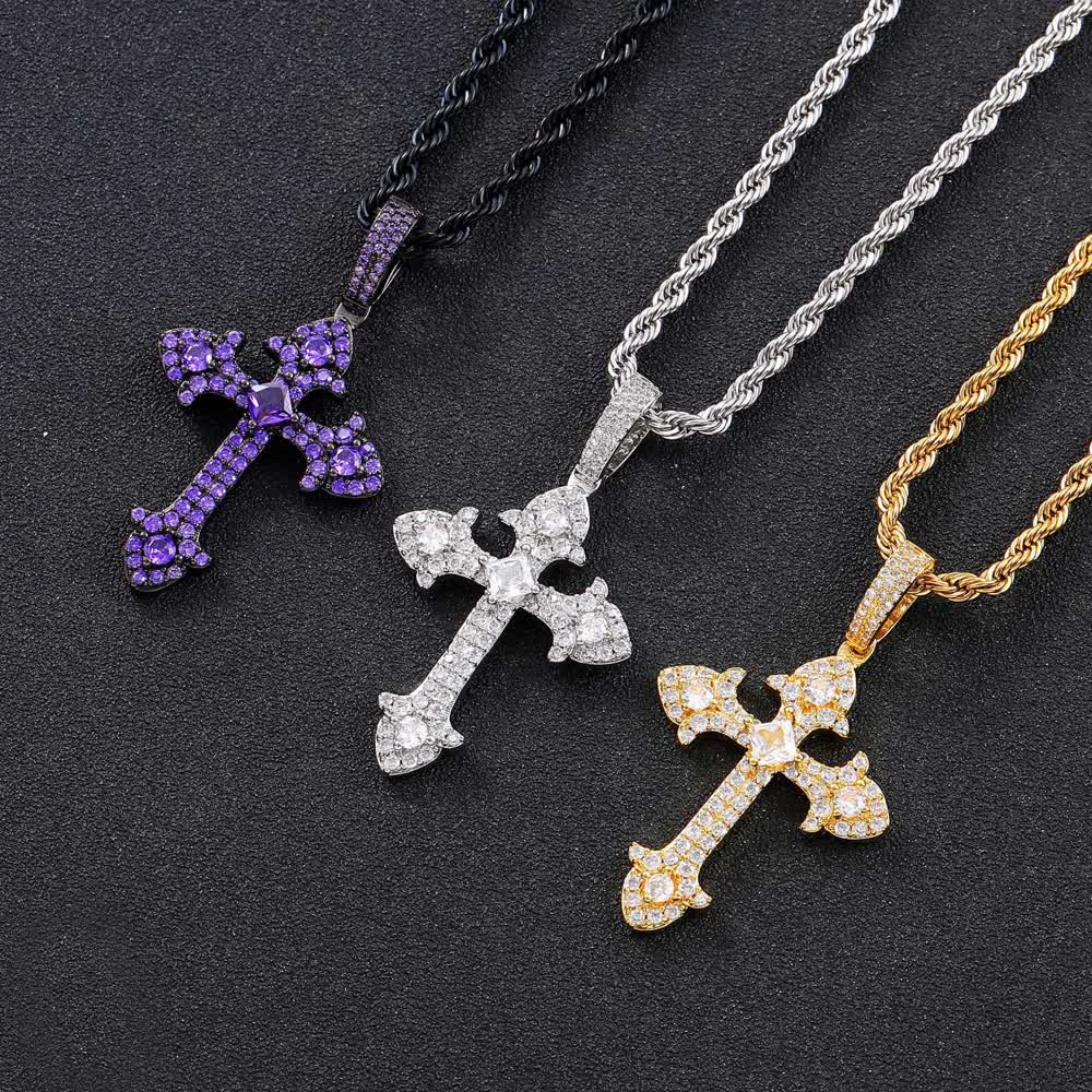 Sparkling Pavé‑Set Cross Pendant Necklace: Token Of Noble Divine Shelter