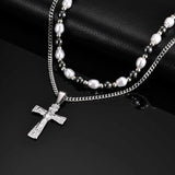 Crucifix & Beaded Chain