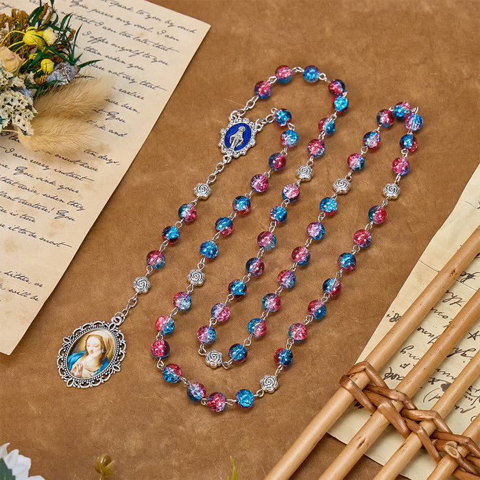 Ornate Filigree Our Lady Rosary: Emblem Of Gentle Maternal Blessing
