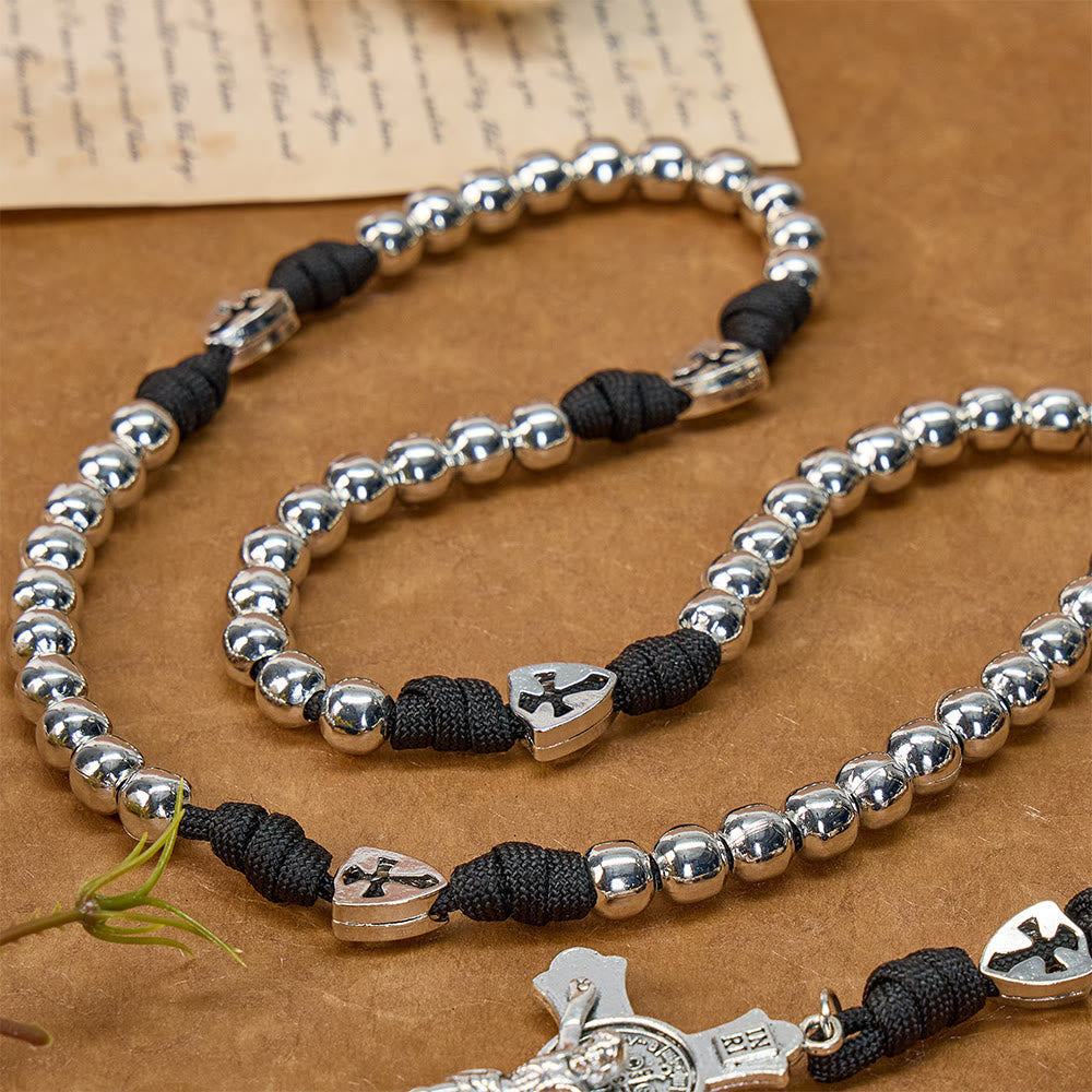 Sturdy Paracord Rosary With Sculpted Crucifix: Totem Of Abiding Divine Fortification