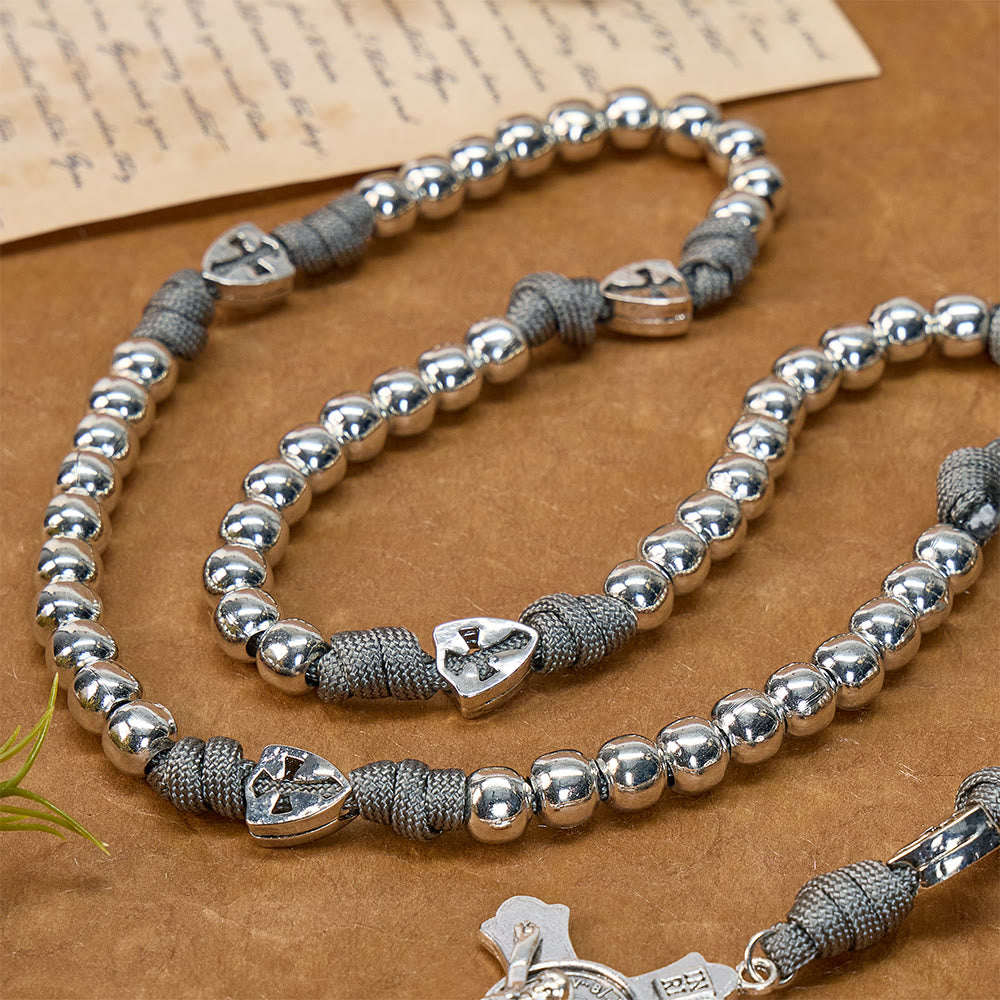 Sturdy Paracord Rosary With Sculpted Crucifix: Totem Of Abiding Divine Fortification