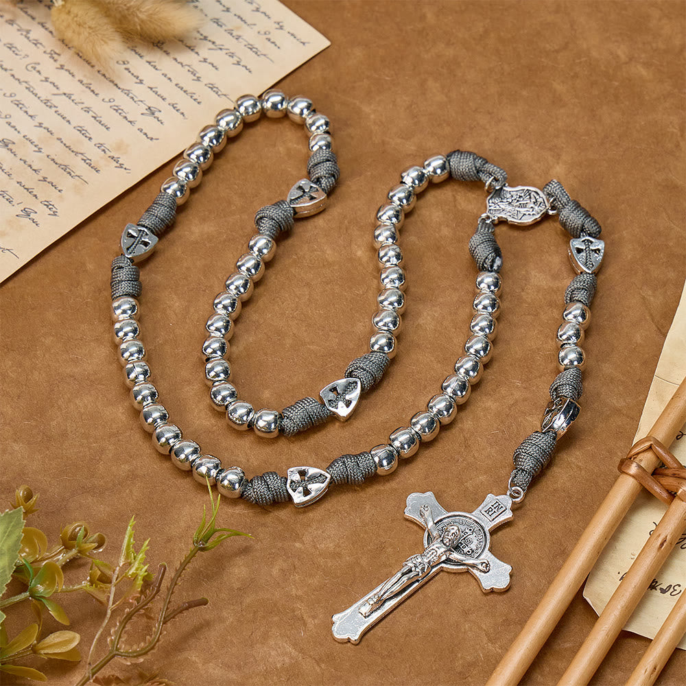 Sturdy Paracord Rosary With Sculpted Crucifix: Totem Of Abiding Divine Fortification