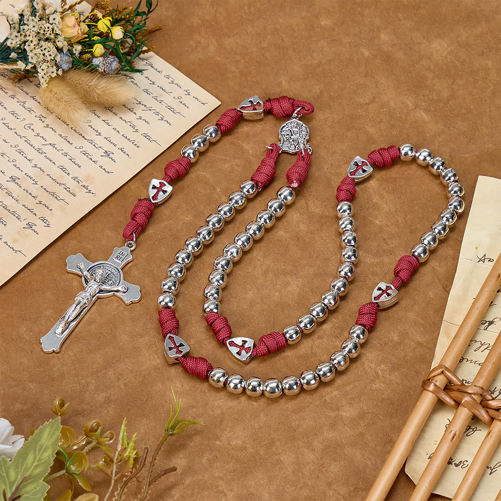 Sturdy Paracord Rosary With Sculpted Crucifix: Totem Of Abiding Divine Fortification