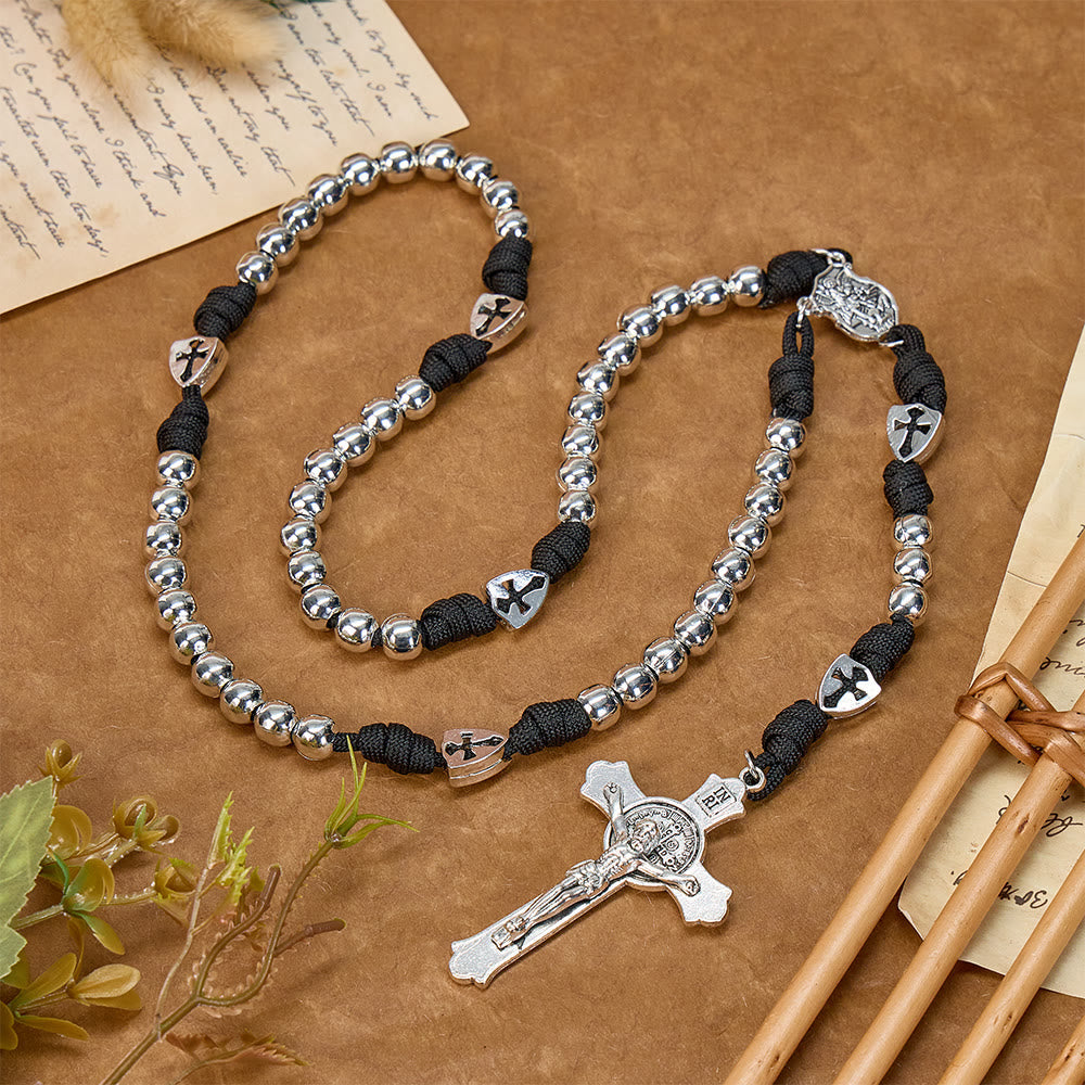 Sturdy Paracord Rosary With Sculpted Crucifix: Totem Of Abiding Divine Fortification