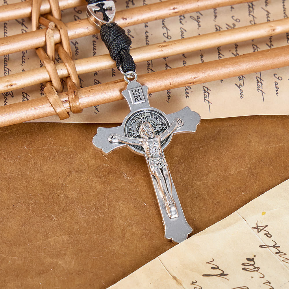 Sturdy Paracord Rosary With Sculpted Crucifix: Totem Of Abiding Divine Fortification