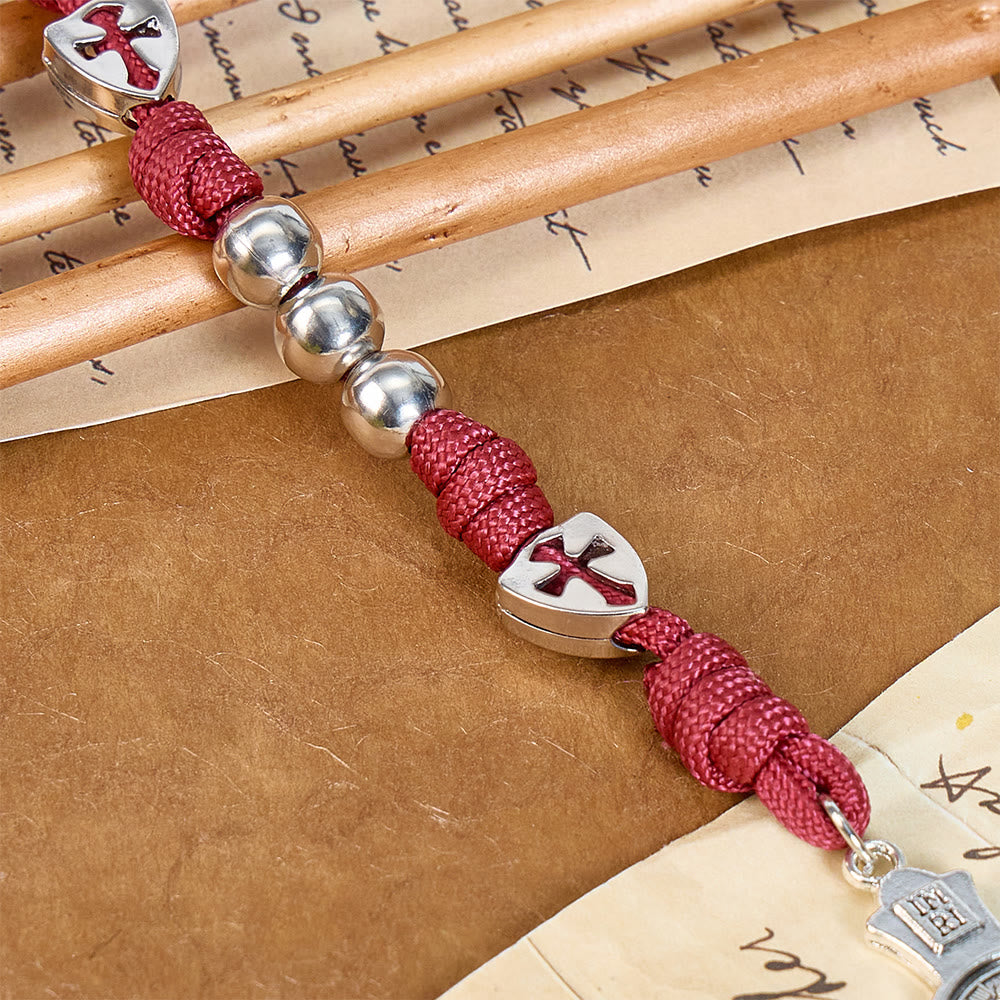 Sturdy Paracord Rosary With Sculpted Crucifix: Totem Of Abiding Divine Fortification