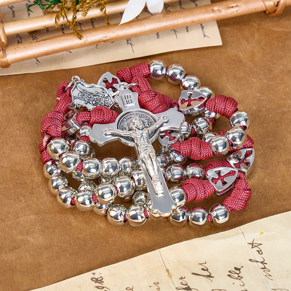 Sturdy Paracord Rosary With Sculpted Crucifix: Totem Of Abiding Divine Fortification
